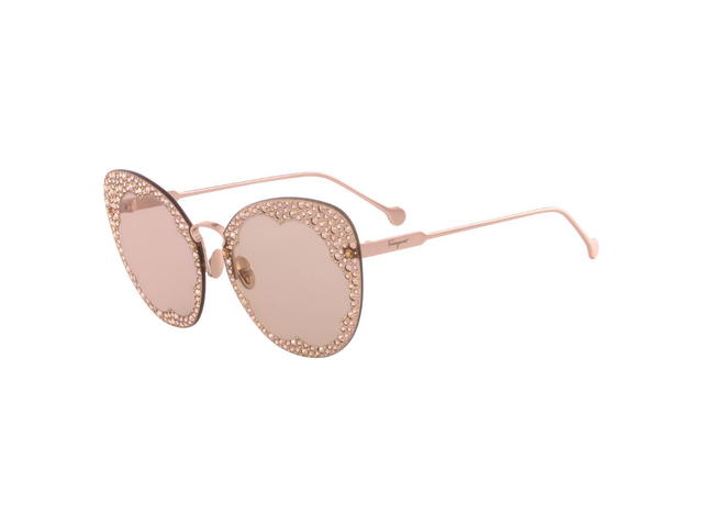 Ferragamo Salvatore Ferragamo SF178SR Limited Edition Sunglasses In Gold Metal Frame With Birch Lenses - view 1