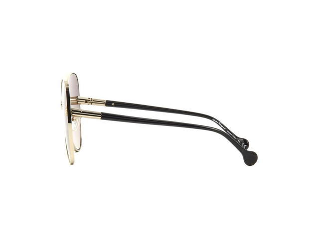 Ferragamo Salvatore Ferragamo SF184S Sunglasses In Gold And Black Frame With Brown Gradient Lenses - view 3