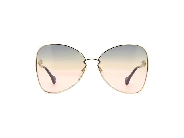 Ferragamo Salvatore Ferragamo SF184S Sunglasses In Gold And Purple Frame With Blue To Pink Gradient Lenses - view 2