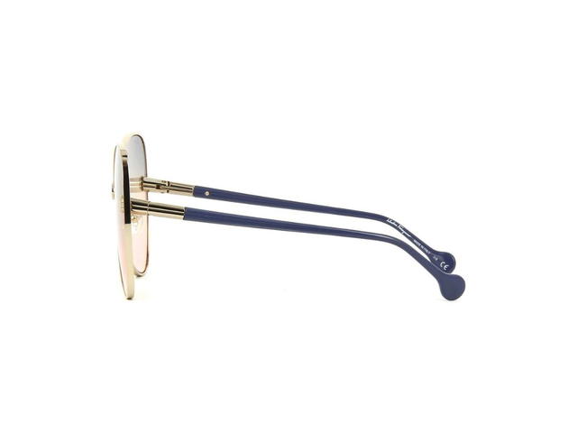 Ferragamo Salvatore Ferragamo SF184S Sunglasses In Gold And Purple Frame With Blue To Pink Gradient Lenses - view 3