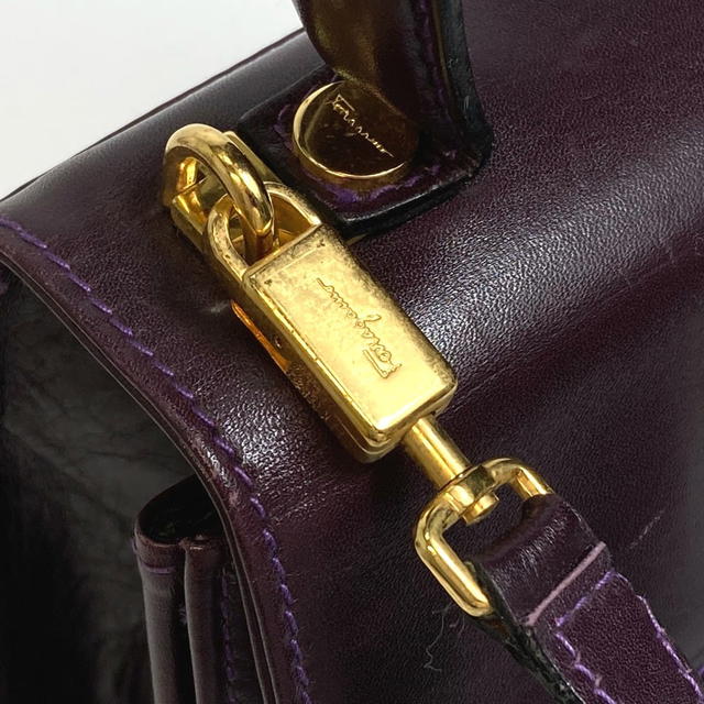 Ferragamo Salvatore Ferragamo Vala Gancini 2WAY Shoulder Bag Hand Bag Leather purple - view 5