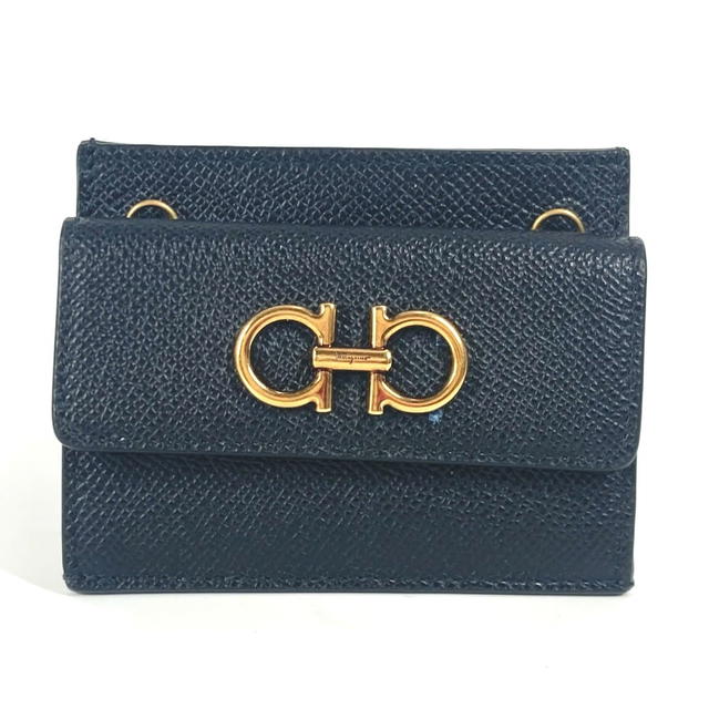 Ferragamo Salvatore Ferragamo Wallet Pouch Gancini logo card coin purse Card Case - view 2