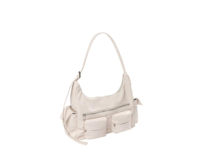 Samo Ondoh Samo Ondo Pocket Mug Bag L In Nappa Leather Ivory - view 2