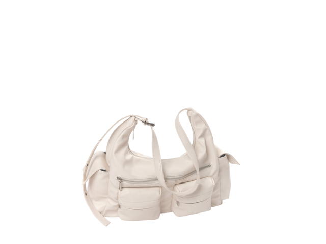 Samo Ondoh Samo Ondo Pocket Mug Bag L In Nappa Leather Ivory - view 3