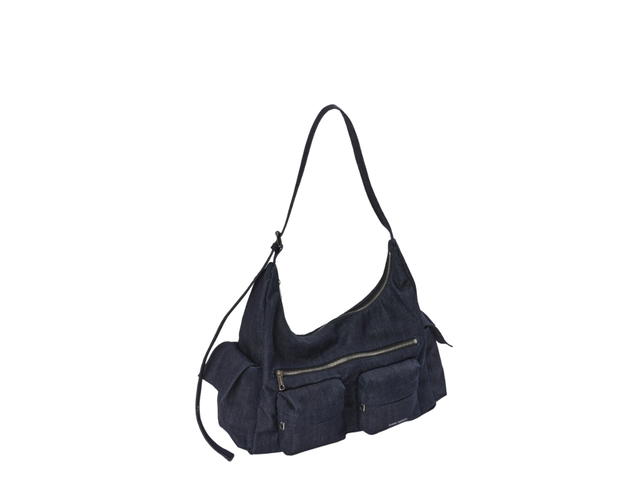 Samo Ondoh Samo Ondoh Pocket Mug Bag L In Cotton-Poly Raw Denim - view 2