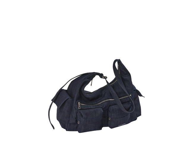Samo Ondoh Samo Ondoh Pocket Mug Bag L In Cotton-Poly Raw Denim - view 3