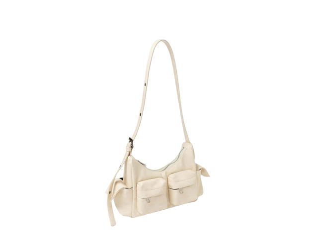 Samo Ondoh Samo Ondoh Pocket Mug Bag M In Leather Savage Cream - view 2