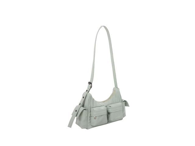 Samo Ondoh Samo Ondoh Pocket Mug Bag M In Nappa Leather Ice - view 2