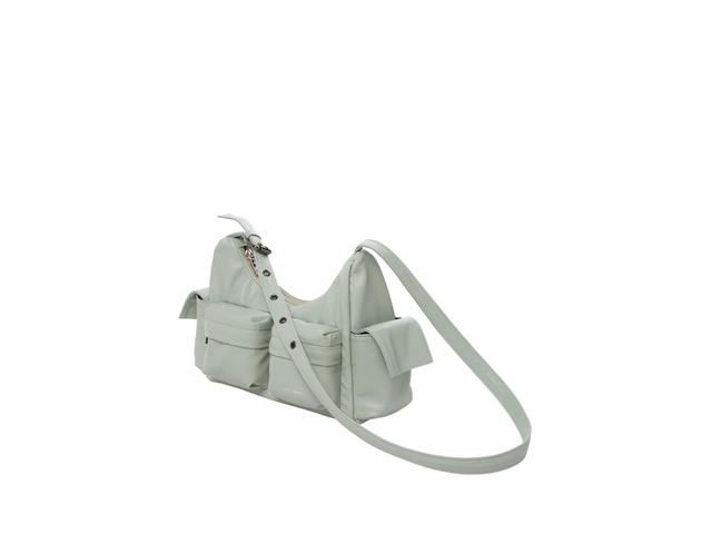 Samo Ondoh Samo Ondoh Pocket Mug Bag M In Nappa Leather Ice - view 3