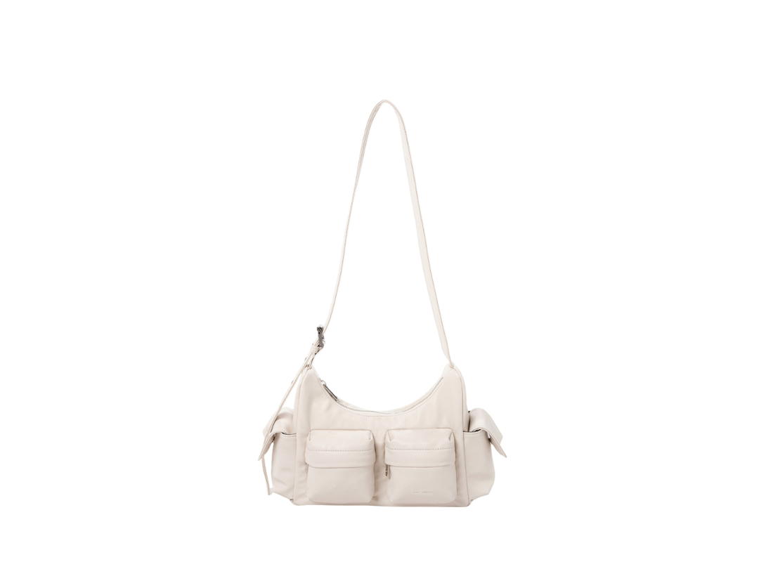 Samo Ondoh Samo Ondoh Pocket Mug Bag M In Nappa Leather Ivory