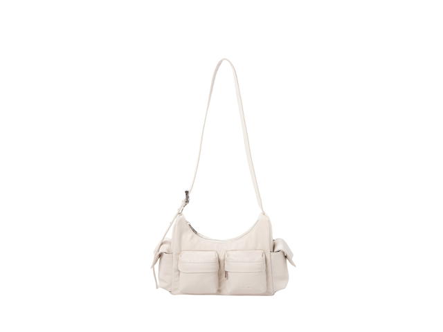Samo Ondoh Samo Ondoh Pocket Mug Bag M In Nappa Leather Ivory - view 1