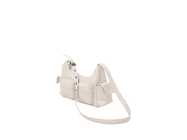 Samo Ondoh Samo Ondoh Pocket Mug Bag M In Nappa Leather Ivory - view 3