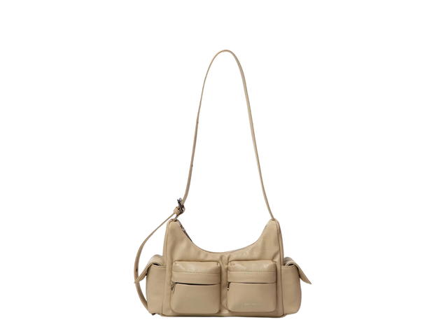 Samo Ondoh Samo Ondoh Pocket Mug Bag M In Nappa Leather Milk Tea - view 1