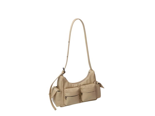 Samo Ondoh Samo Ondoh Pocket Mug Bag M In Nappa Leather Milk Tea - view 2