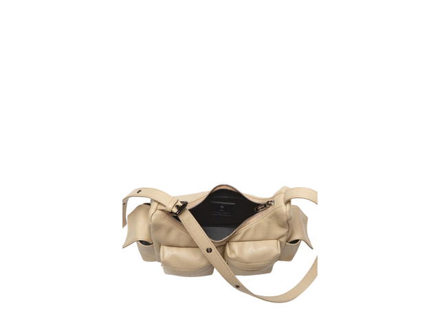 Samo Ondoh Samo Ondoh Pocket Mug Bag M In Nappa Leather Milk Tea - view 4