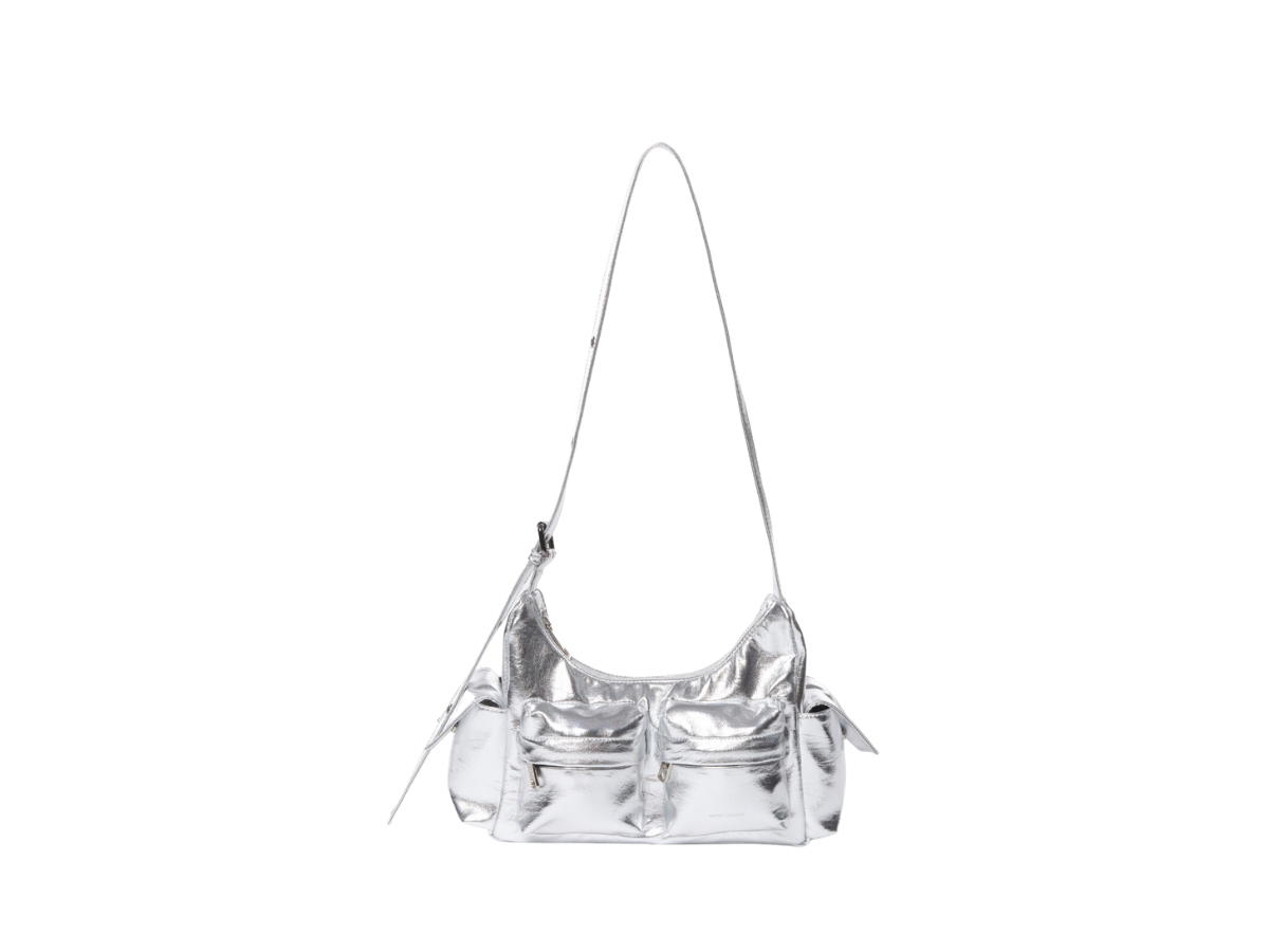 Samo Ondoh Samo Ondoh Pocket Mug Bag M In Nappa Leather Silver