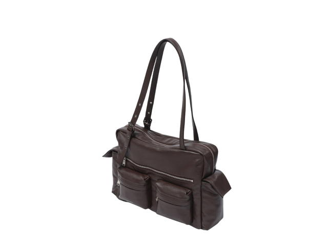 Samo Ondoh Samo Ondoh Pocket Utility Bag L In Nappa Chocolate - view 2