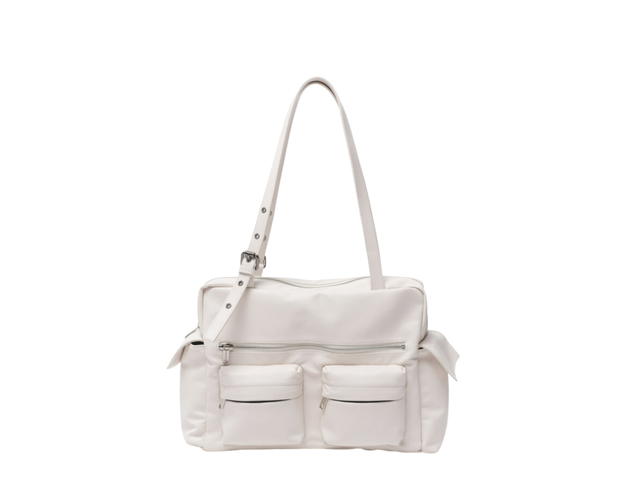 Samo Ondoh Samo Ondoh Pocket Utility Bag L In Nappa Ivory - view 1