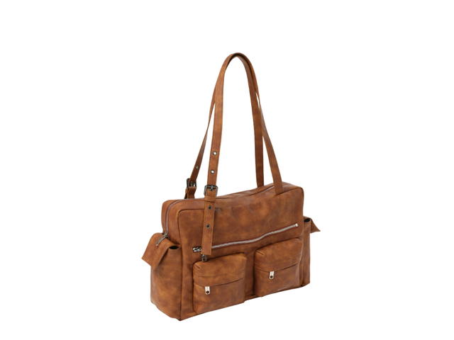 Samo Ondoh Samo Ondoh Pocket Utility Bag L In Vintage Caramel - view 2