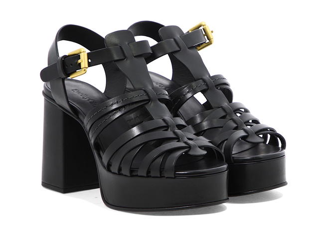 Chloé Chloé Sierra Sandalsblack Pelle Di Vitello 50 Cuoio 50 Gomma (Women's) - view 2