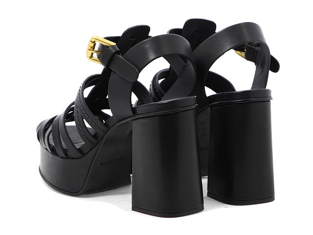 Chloé Chloé Sierra Sandalsblack Pelle Di Vitello 50 Cuoio 50 Gomma (Women's) - view 4