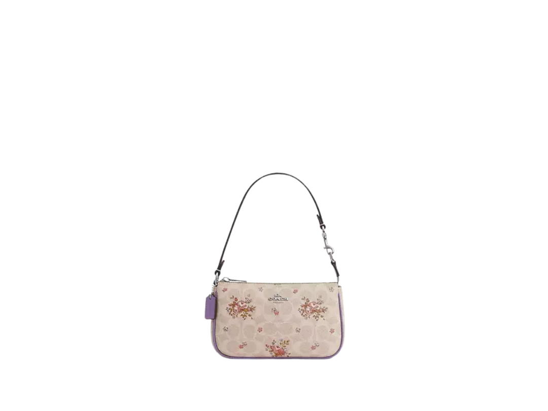 Coach Coach Nolita 19 In Signature Canvas With Floral Print Sand Multi
