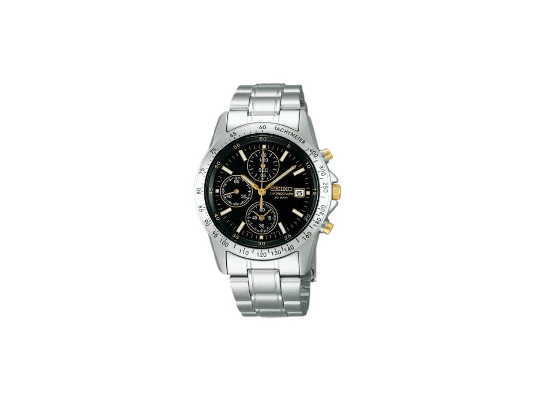 Seiko Seiko Chronograph Daytona Stainless JDM Japan Only Gold Dial Black
