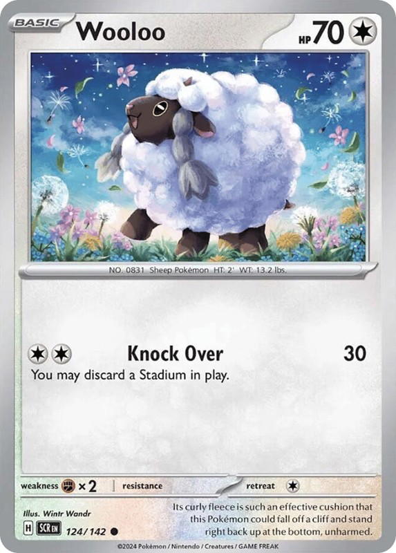 Pokemon Pokemon Wooloo C [SCR 124/142] Scarlet & Violet "Stellar Crown" (EN)