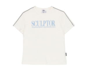 Buy Sculptor Classic Logo Piping Crop Top White at Sasom – Authentic and Ready to Ship