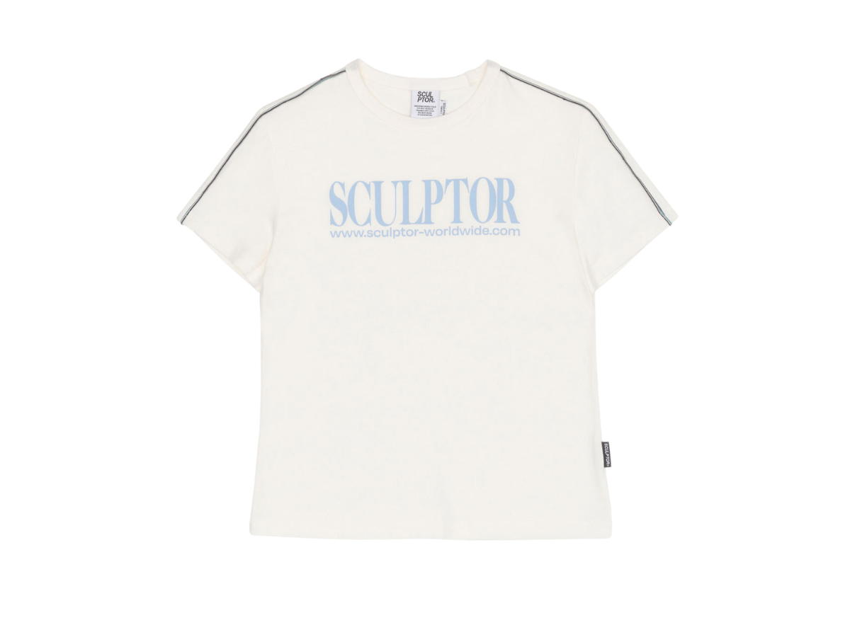 Sculptor Sculptor Classic Logo Piping Crop Top White