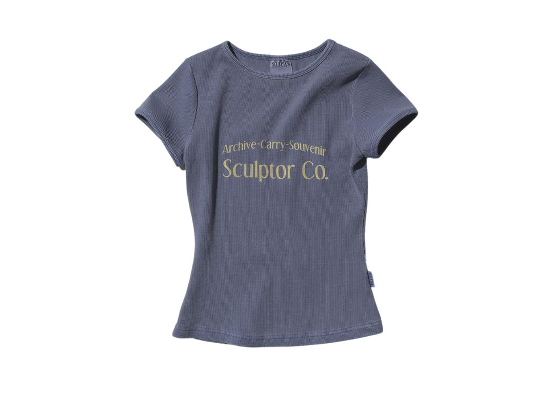 Sculptor Sculptor Archive Pigment Baby Tee Dusty Blue