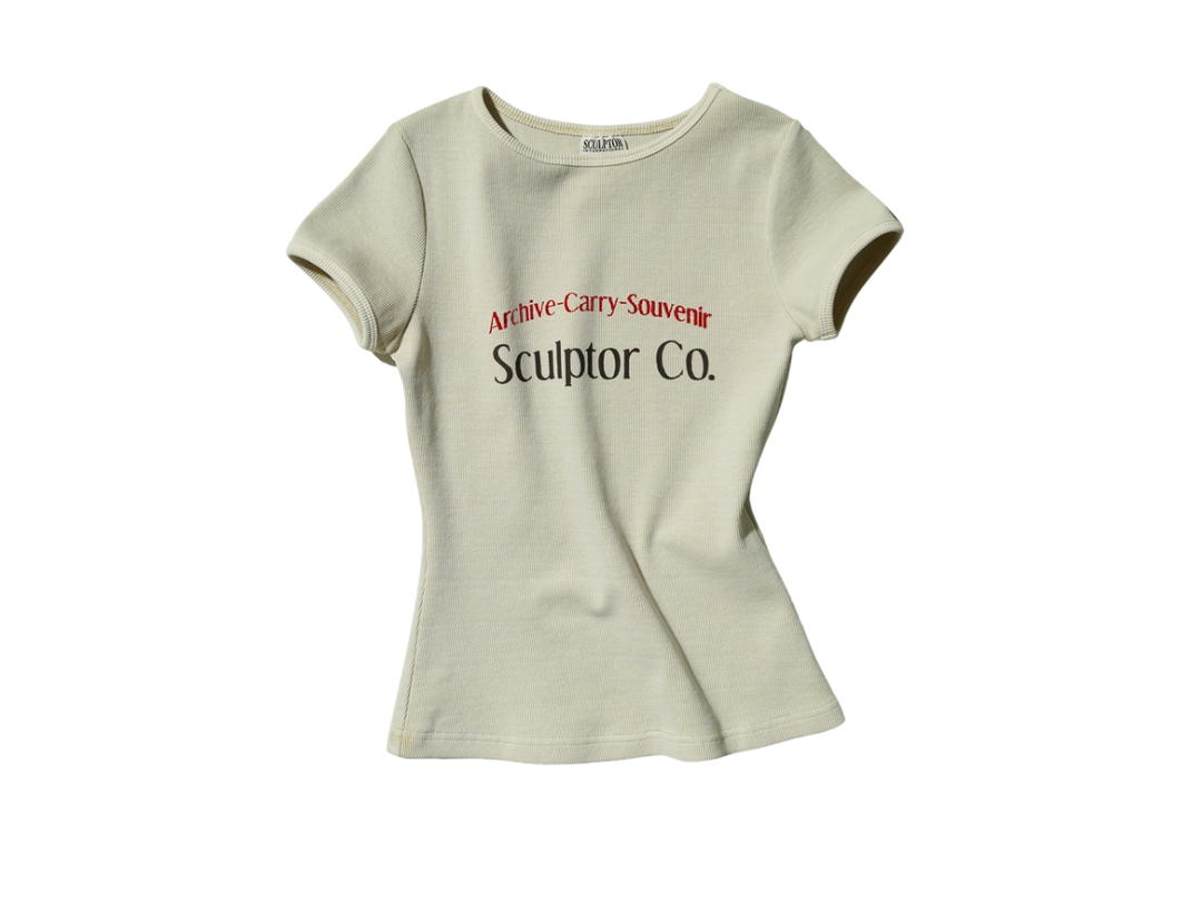 Sculptor Sculptor Archive Pigment Baby Tee Dusty Ivory