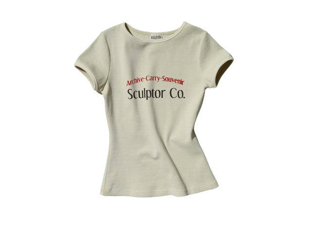 Sculptor Sculptor Archive Pigment Baby Tee Dusty Ivory - view 1
