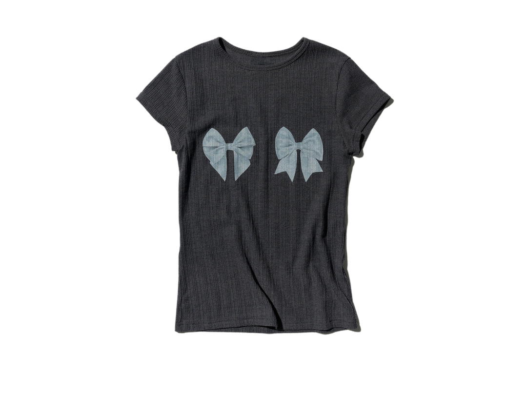 Sculptor Sculptor Bow Bow Baby Tee Charcoal