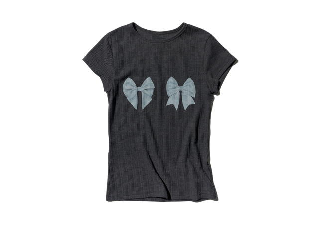 Sculptor Sculptor Bow Bow Baby Tee Charcoal - view 1