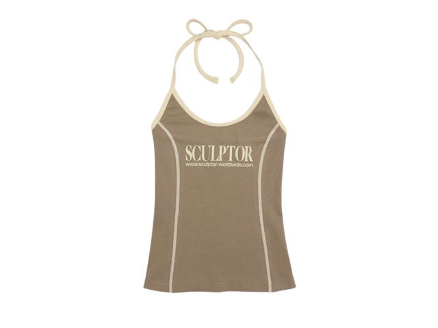 Sculptor Sculptor Classic Logo Halter Top Mocha - view 1