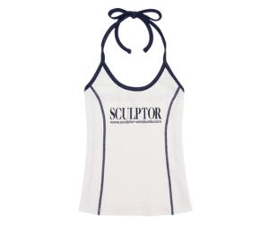 Buy Sculptor Classic Logo Halter Top White at Sasom – Authentic and Ready to Ship