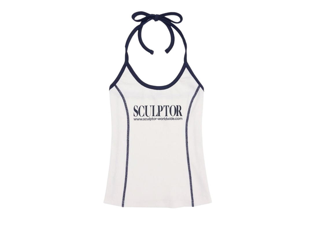 Sculptor Sculptor Classic Logo Halter Top White