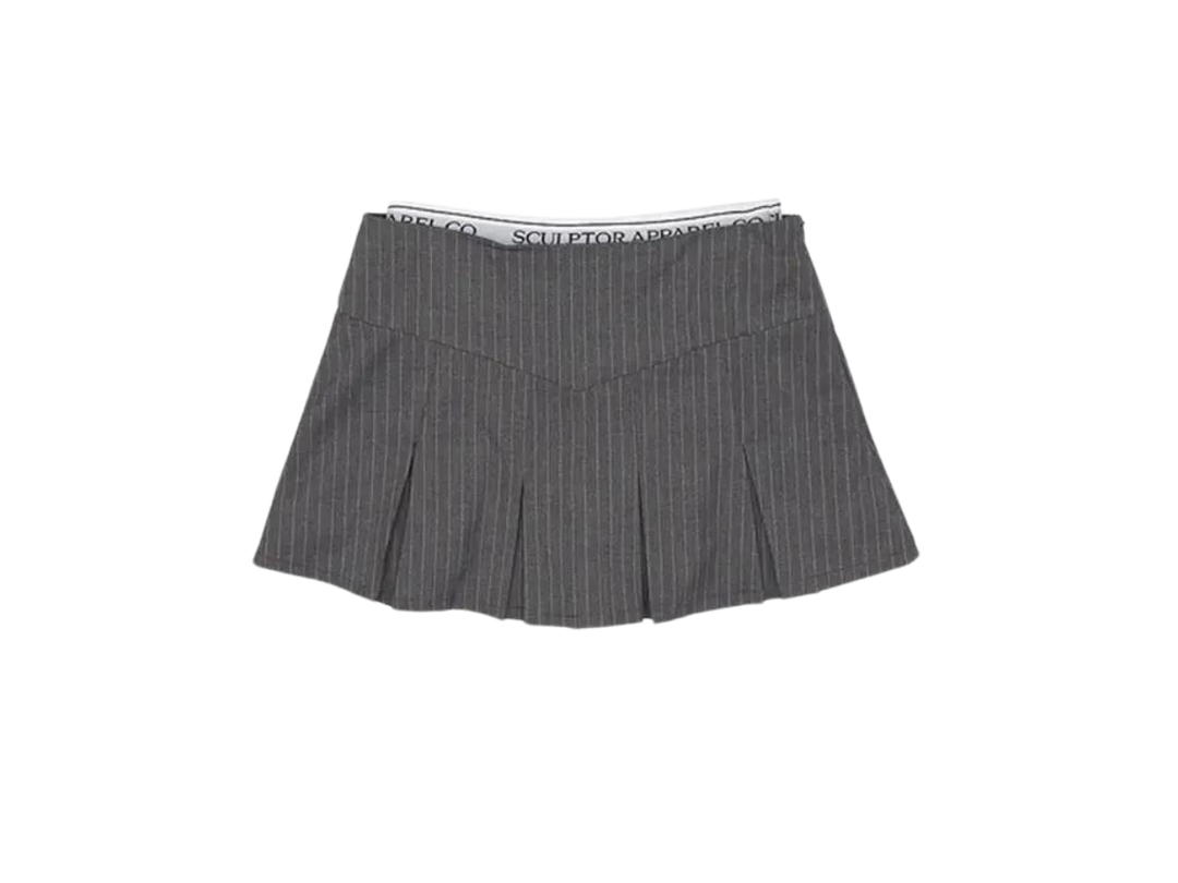 Sculptor Sculptor Peekaboo Lowrise Micro Skirt GY Gray With Stripe