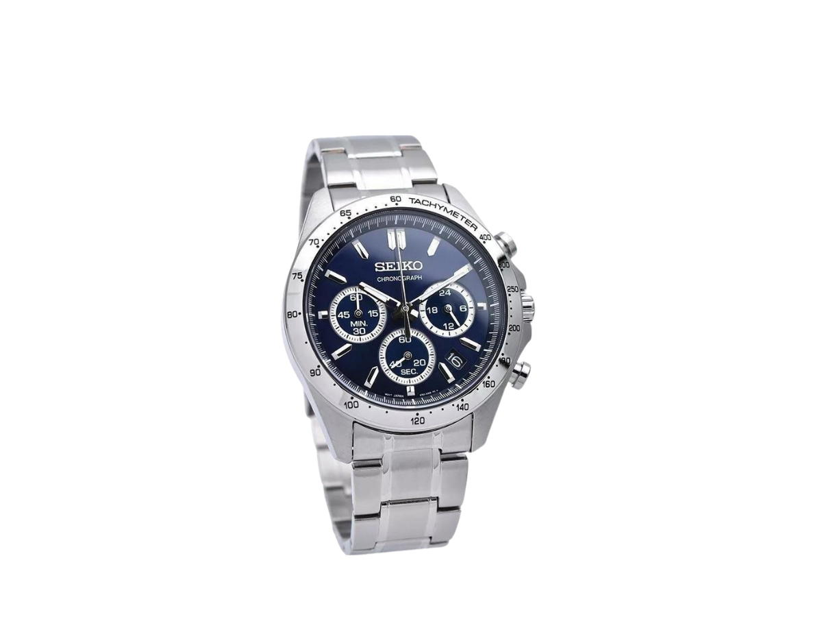 Seiko Seiko Chronograph In Stainless Steel 41 mm With Blue
