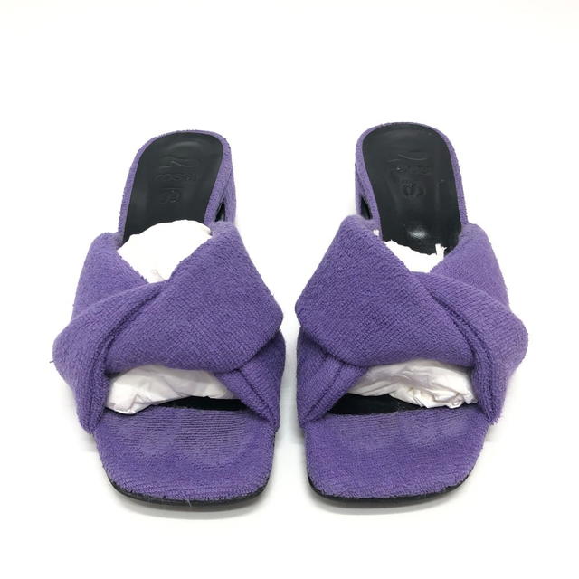 Sergio Rossi Sergio Rossi Ｂ08530 SI rossi Double Crossover Band Sandals pile purple/Black - view 3