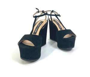 Buy Sergio Rossi A78370 Ankle strap Mules suede Black at Sasom – Authentic and Ready to Ship
