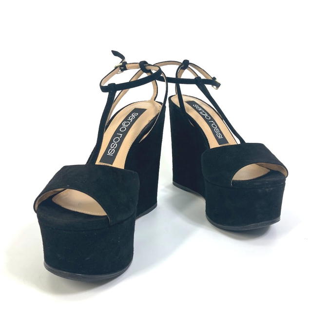 Sergio Rossi Sergio Rossi A78370 Ankle strap Mules suede Black - view 1