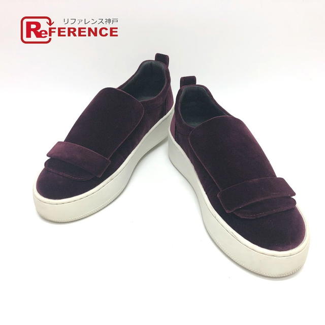 Sergio Rossi Sergio Rossi A79290 SR1 Slip-on sneakers shoes sneakers Velor wine-red - view 1