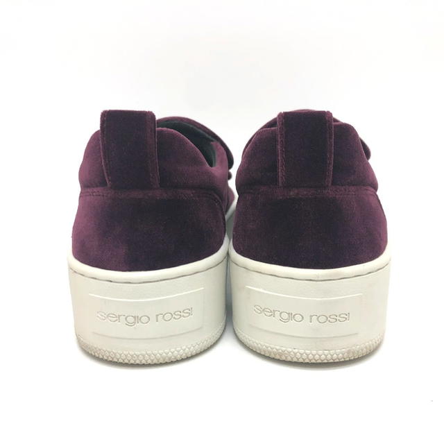 Sergio Rossi Sergio Rossi A79290 SR1 Slip-on sneakers shoes sneakers Velor wine-red - view 4