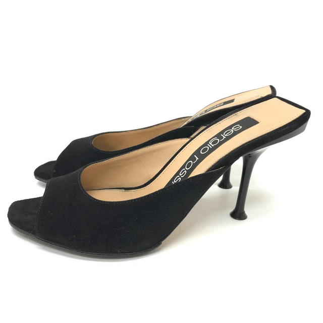 Sergio Rossi Sergio Rossi A83311 Open to pumps suede Black - view 4