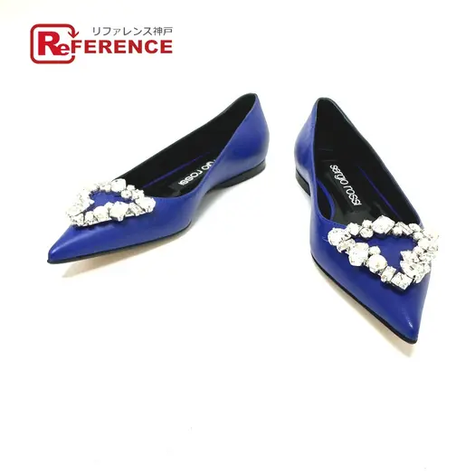 Buy Sergio Rossi B09820-MNAN07 Triangle Bijoux Shoes Ballet Flats pumps Unused at Sasom – Authentic and Ready to Ship