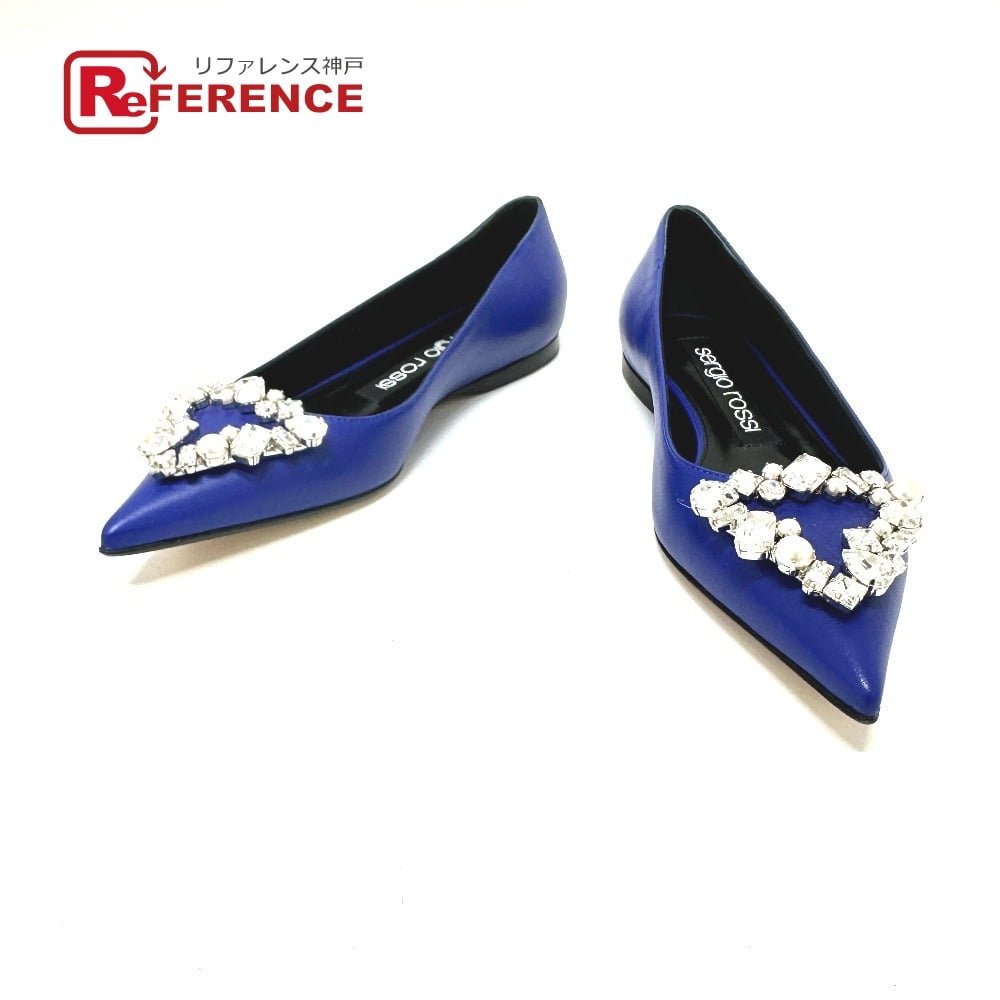 Sergio Rossi Sergio Rossi B09820-MNAN07 Triangle Bijoux Shoes Ballet Flats pumps Unused