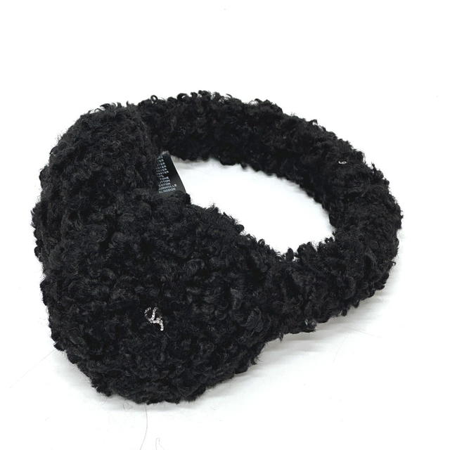 Sergio Rossi Sergio Rossi Faux Fur Apparel Accessories Earmuff polyester Black Unused - view 2