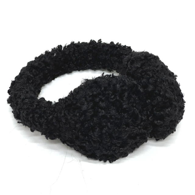 Sergio Rossi Sergio Rossi Faux Fur Apparel Accessories Earmuff polyester Black Unused - view 3